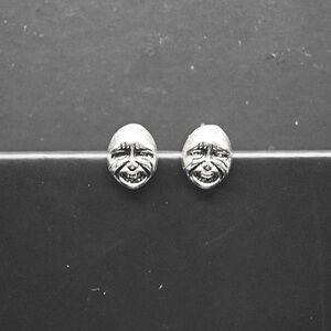 Silver Monster Face Studs